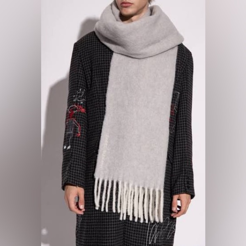 Isabel Marant Alpaca Scarf - Grey and Midnight - Picture 4 of 4